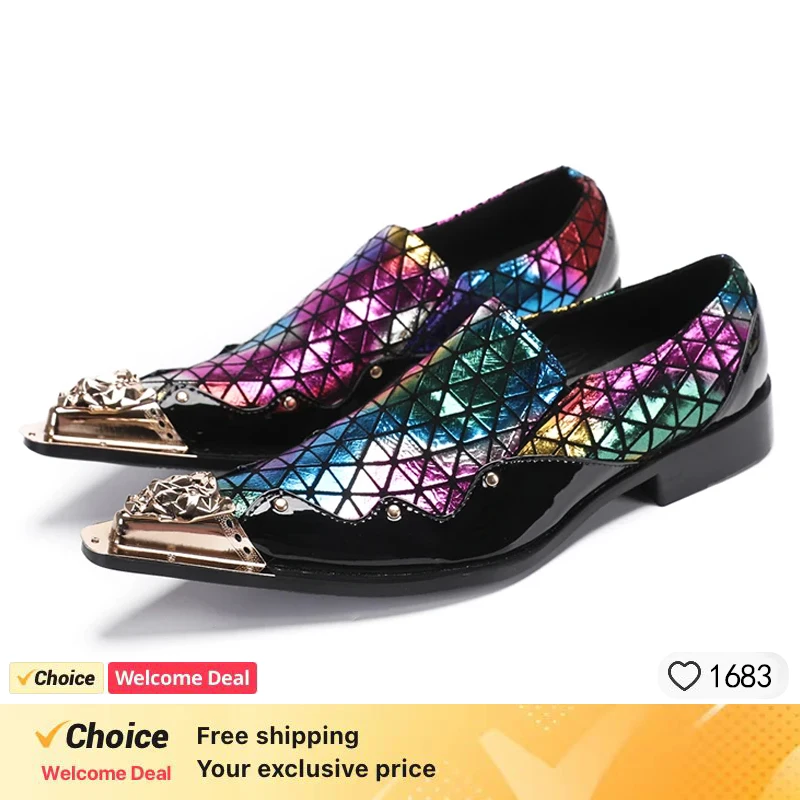 Туфли мужские кожаные с острым носком роскошные дизайнерские деловые