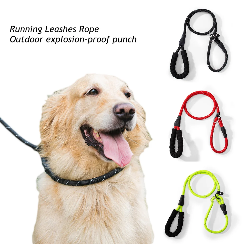 

Dog Leash Nylon Reflective Running Leashes Rope Outdoor Dog Collar 2 In 1 Adjustable Collar Small Meidum Large Pet Harness Leash
