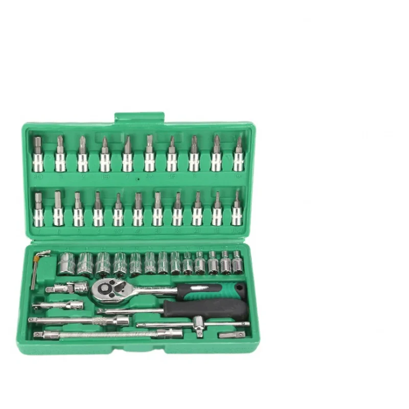 Auto Repair Household tool case Chrome Vanadium socket toolkit.