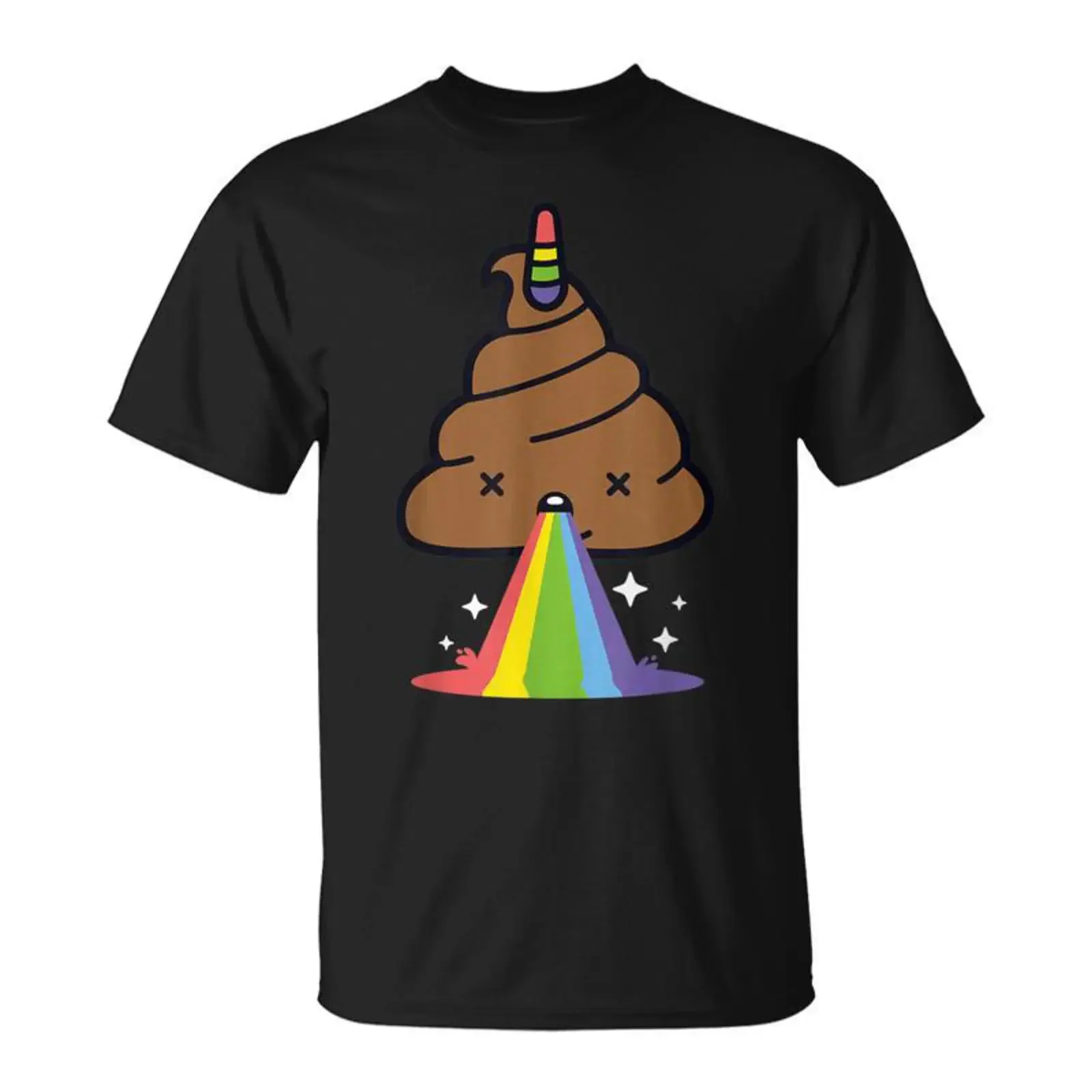 Фото Футболка Caca Arc En Cielomissant Drôle T Shirt Cadeauxyz, винтажная, с эффектом потертости, дышащая, удобная, слегка стильная, дизайнерская одежда, повседневная. №1