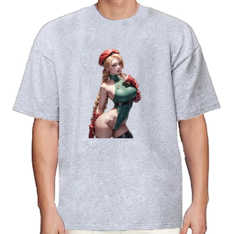 Фото Футболка Waifu Street Fighter для мужчин и филе, Ecchi Hentai, Ahegao, манга-йога, аниме Harajuku, Vêtements popu №2