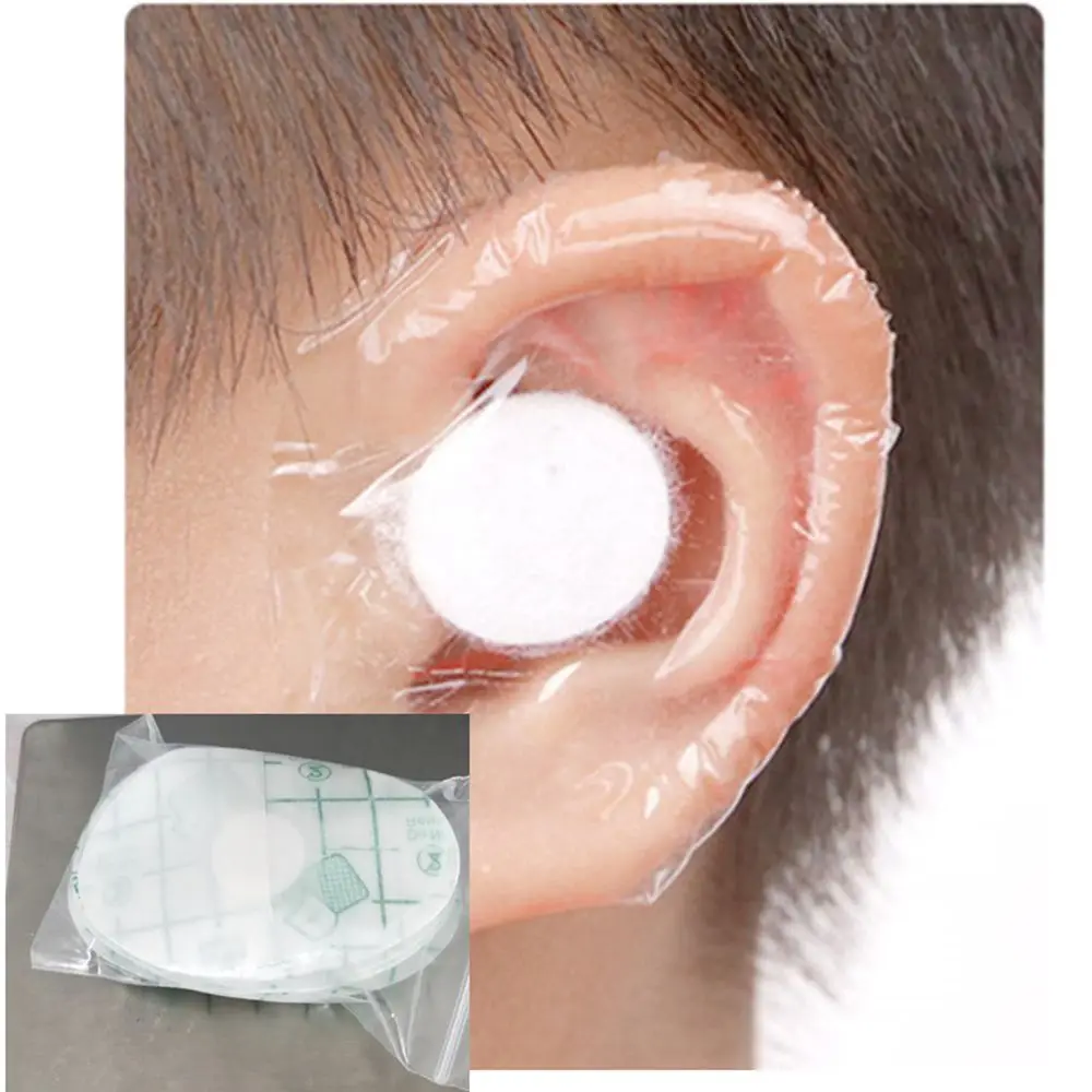 

20/60pcs Shampoo Patch Earmuffs Baby Swimming Ear Pads Ear Stickers Waterproof Earmuffs Shower Cap Tool Ear Protector