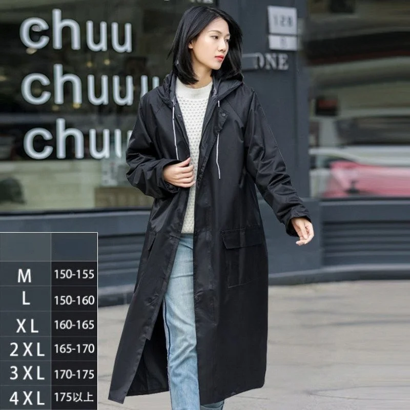 

New Raincoat Fashion New Women Men Ladies Rain Coat Poncho Breathable Long Portable Water-Repellent Rainwear Jacket Impermeables