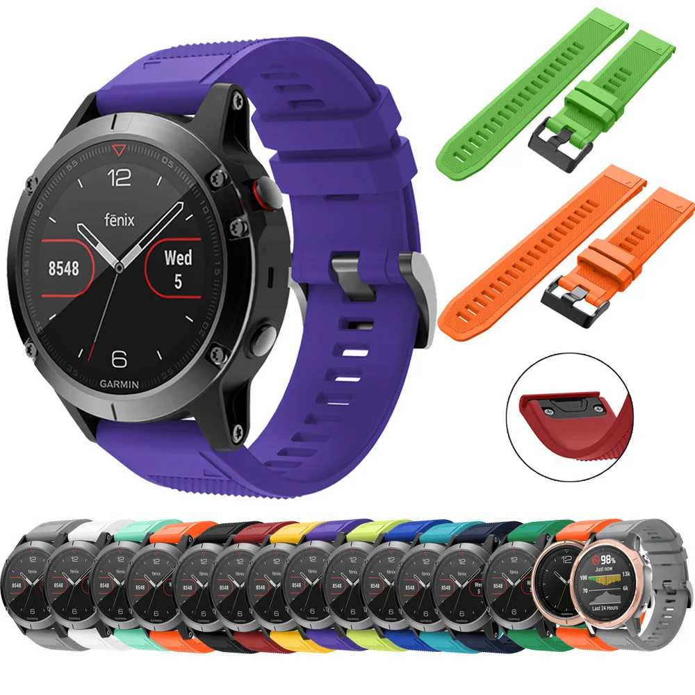 

Ремешок силиконовый для наручных часов, 22 мм, для Garmin Fenix 7 6 Pro 5 Plus подход S62 S60 935 Epix Easyfit