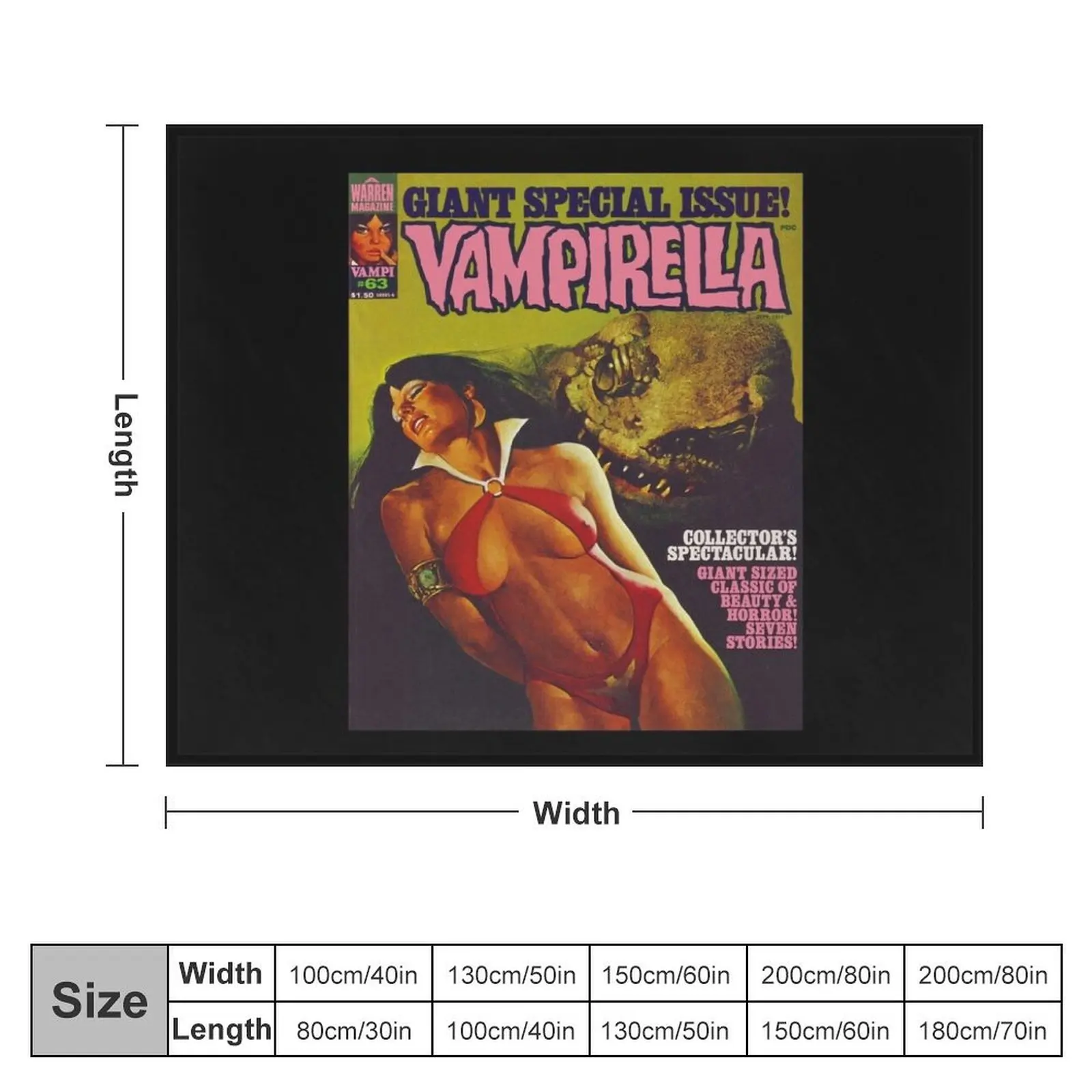 Боди! Еще одна большая винтажная Обложка журнала VAMPIRELLA! #63 плед одеяло