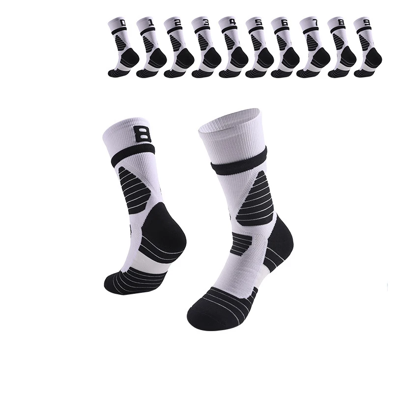 Basketball Ball Basketball Socks Number Anti-pilling Material Socks Towel Bottom Socks Stock Mens Running Soccer Sports Woman