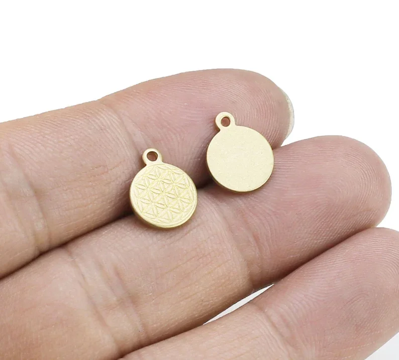 Подвеска с круглым лотосом 20 шт. подвеска цветком для изготовления ювелирных