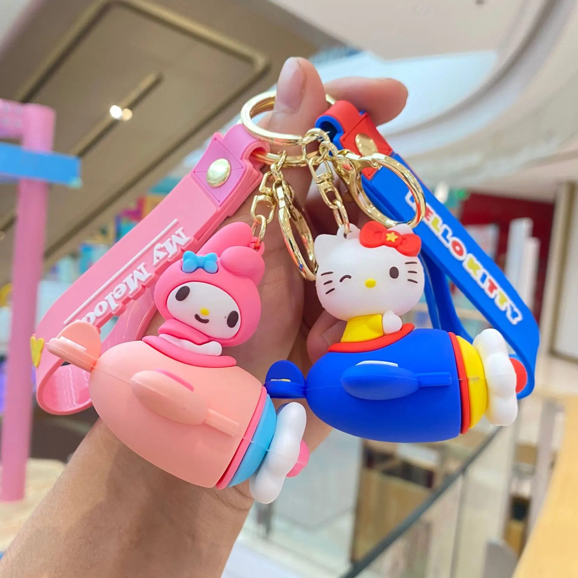 

Новинка кукла Sanrio подвеска самолёт HelloKitty Kuromi моя мелодия милый мультяшный брелок для ключей для детей девочек любителей сумка Украшение игрушки кулон