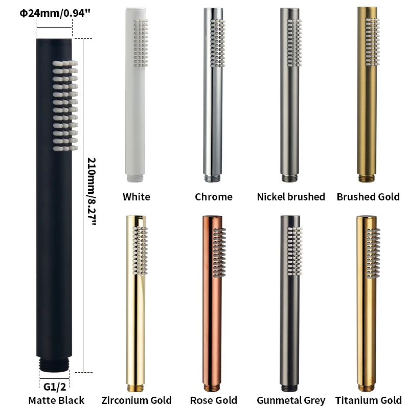 Brass Shower Head Water Saving Bathroom Handheld Shower Sprayer Set Black/White/Rose Gold/Brushed Nickel/Chrome Bath Sprinkler