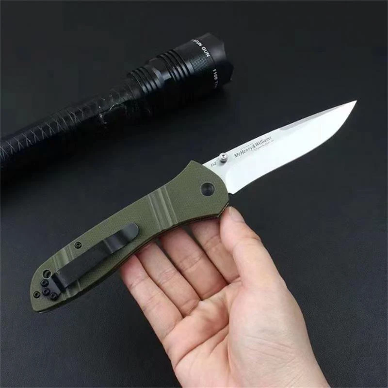 

Outdoor D2 Blade 710 Tactical Folding Knife G10 Handle Wilderness Hunting Security Defense Pocket Knives EDC Tool