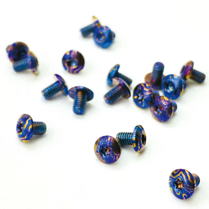 10 деталей / партий CNC Timascus Дамаск Материал рукоятка DIY Изготовление M3 Резьбовые