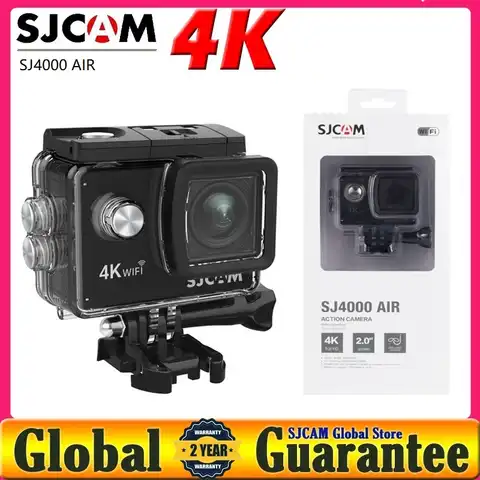 Экшн-камера SJCAM SJ4000 AIR 4K, 30 кадров в секунду, чипсет Allwinner, 1080P, 60 кадров в секунду, Wi-Fi, Спортивная мини-камера на шлем 2,0 дюйма, водонепроницаема...