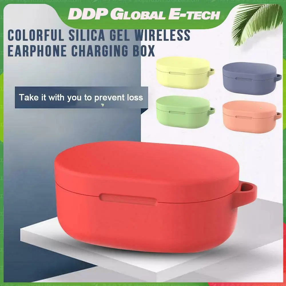 

Tws Headphone Headphone Case Tpu Silicone Case Anti-drop Cover Protective Case With Hook For Xiaomi Redmi Airdots