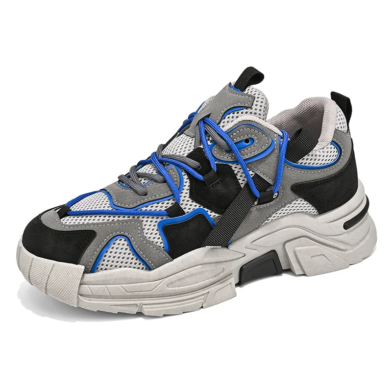 Мужские кроссовки на платформе повседневная спортивная обувь для ходьбы дышащие