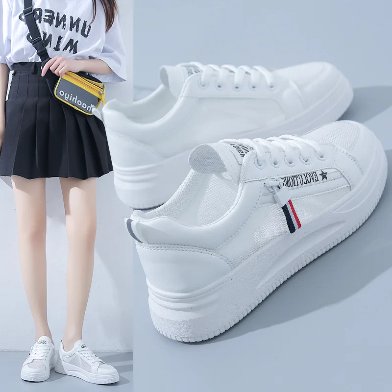 White Shoes Women's Summer New Women's Shoes Thick Bottom Korean Version All-match Student Casual Shoes Ins Tide Board Shoes