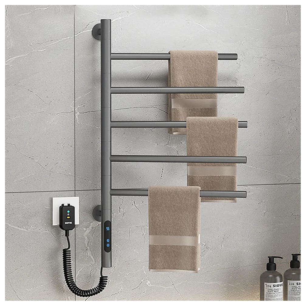 

Smart Electric полотенце вешалка с термостатом таймер сенсорный дисплей электрический обогреватель полотенце сушилка сушилка ванная комната хранения