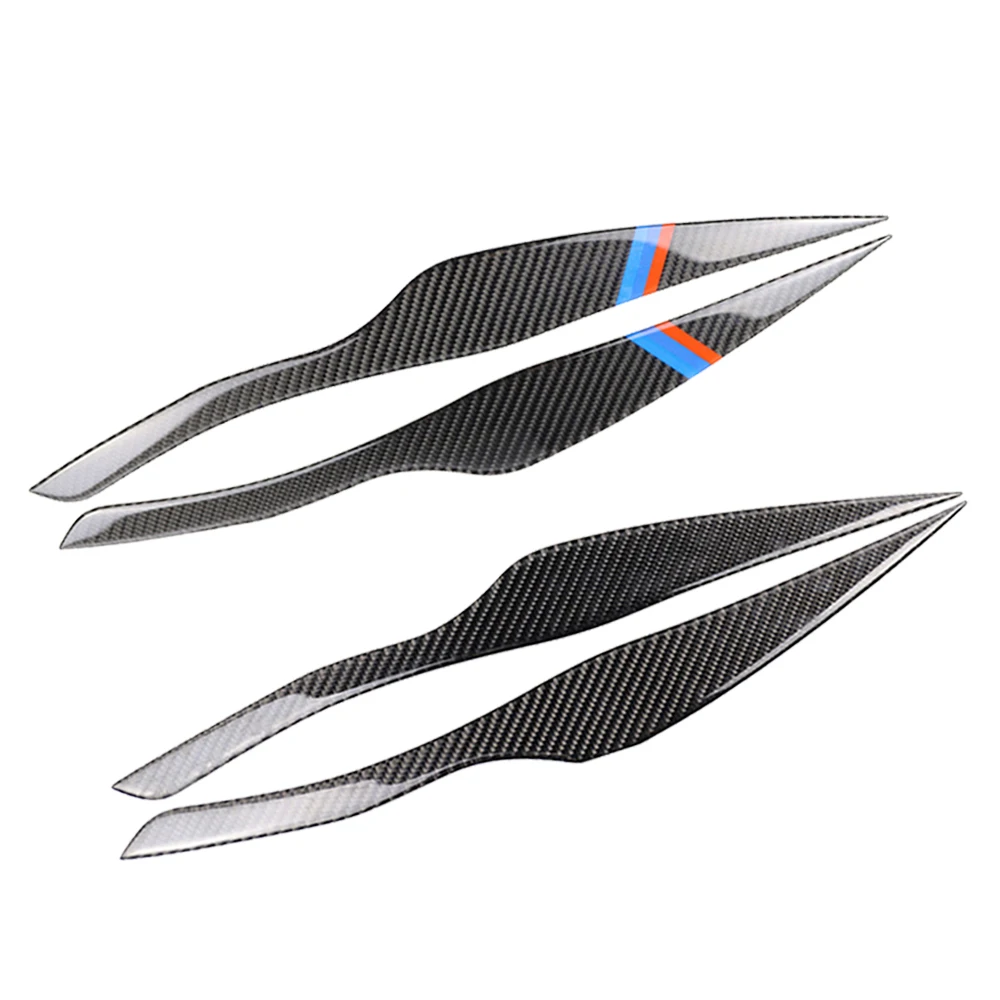 1 пара накладки на автомобильные фары из углеродного волокна для BMW 3 серии E90 E91 2006