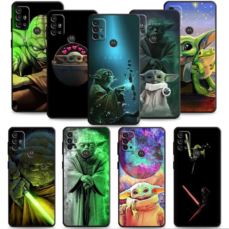 

Phone Coque For Motorola G22 Edge 20 Lite One Fusion G30 G60 G9 Play G200 5G G60s G31 G9 Plus G9 power TPU Mandalorian Star Yoda