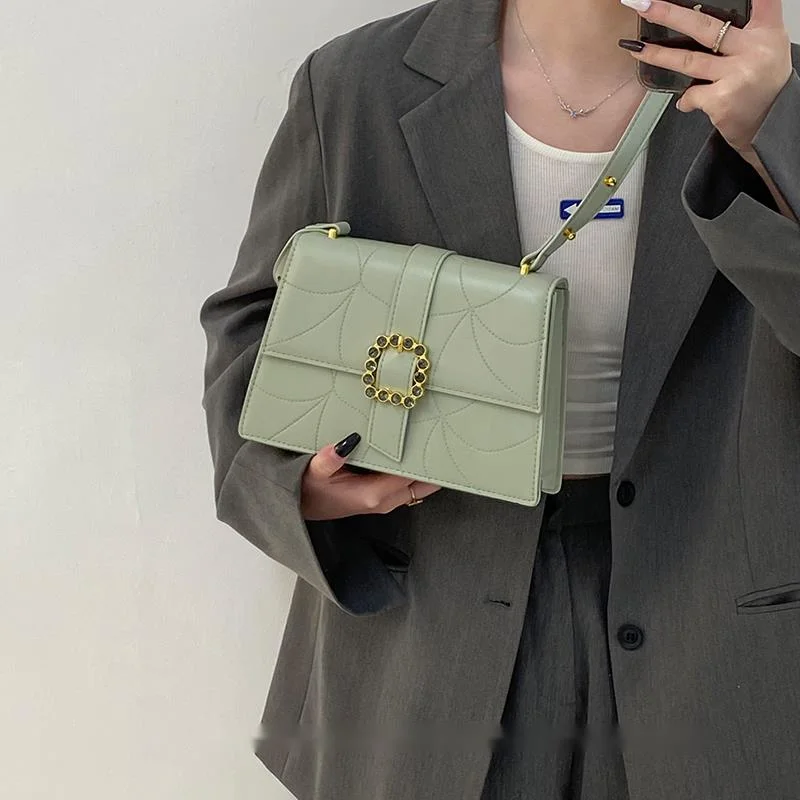 

Foreign Of Minority Square Small Bag Female 2022 New Fashion Versatile Ins One Shoulder Armpit Women Messenger Bags 84KI