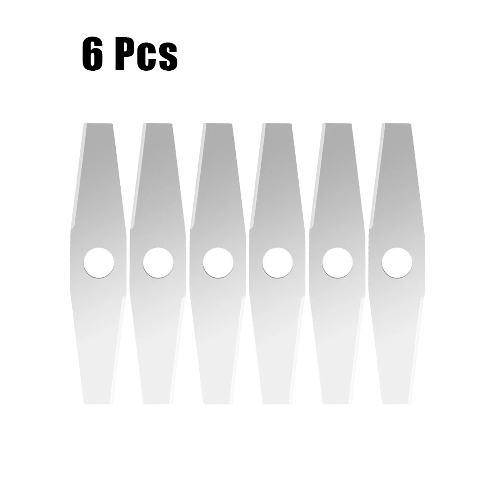 

6 Pcs Metal Grass String Trimmer Head Lawn Mower Blades Replacement Parts For Grass Trimmer Accessories