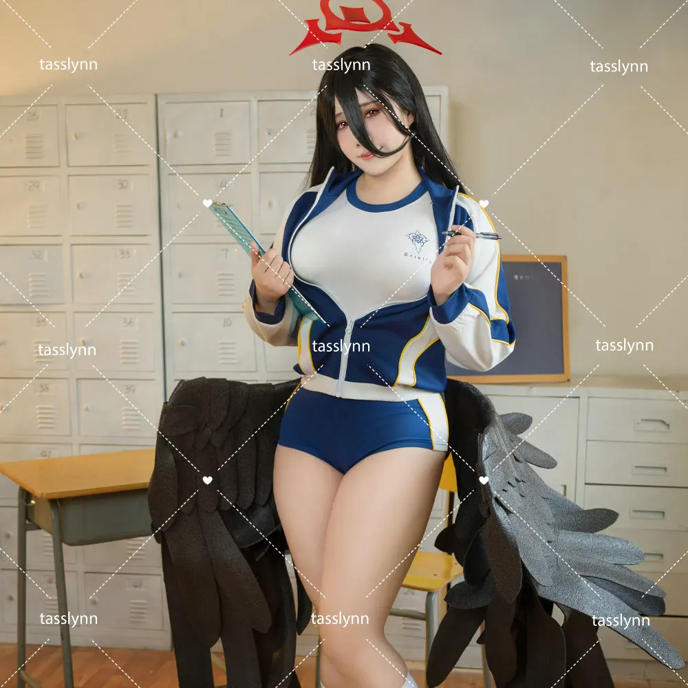 Фото Синий архив Takanashi Hoshino костюмы для косплея Iochi Mari купальник косплей костюм женский летний Hasumi HaneKawa Sukumizu №1