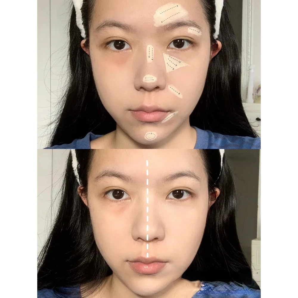 Палитра хайлайтеров JudydoLL Duplex кремовая и пудра универсальный матовый мелирующий