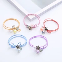five pointed star elastic rubber band large intestine circle lovely girls hair circle ornament headdress hair ornament