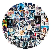 a0054 50pcs blue exorcist japanese anime stickers for laptop skateboard bicycle mobile phone motorcycle gift guitar graffiti