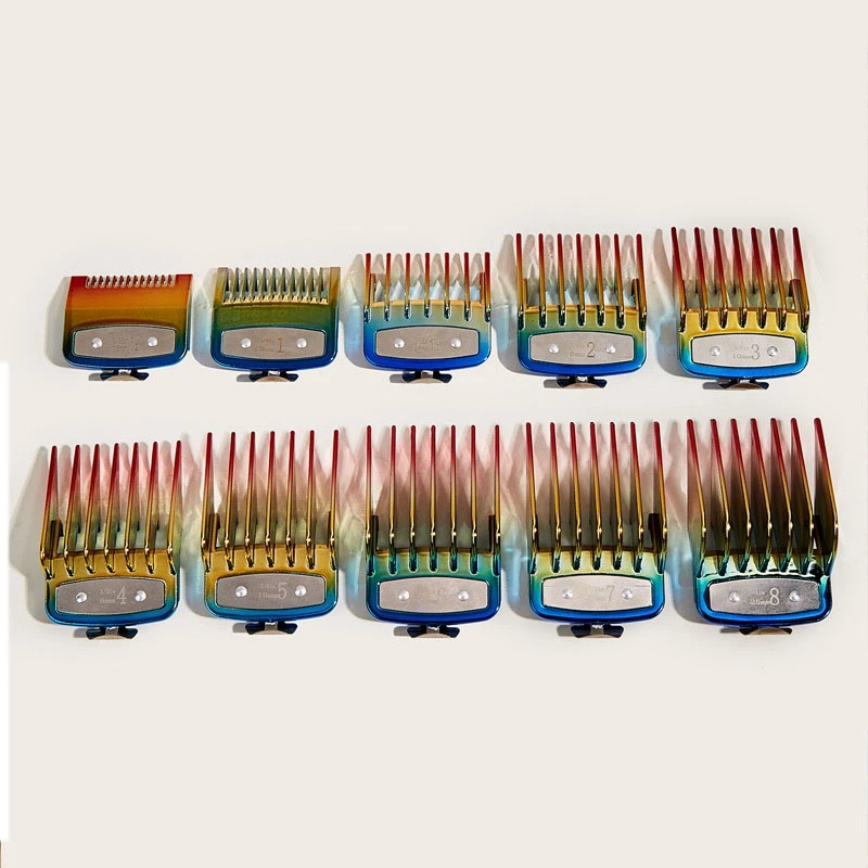 

10 Pcs Hair Clipper Limit Comb For Wahl Universal Guide Combs Barber Accessories Hair Cutting Machine Gradient Clipper Guards