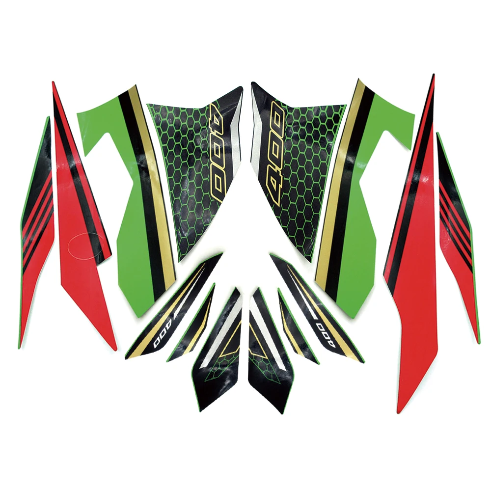 

Motorcycle Racing Sticker Accessories Full Fairing Ornamental Sticker Decals Full Kit For Kawasaki Ninja 400 2018 2019 2020 2021