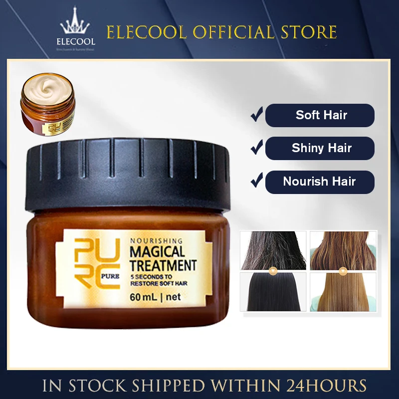 

PURC Magical Treatment Mask 5 Seconds Repairs Damage Restore Soft Hair 60ml For All Hair Types Keratin Hair & Scalp Trea