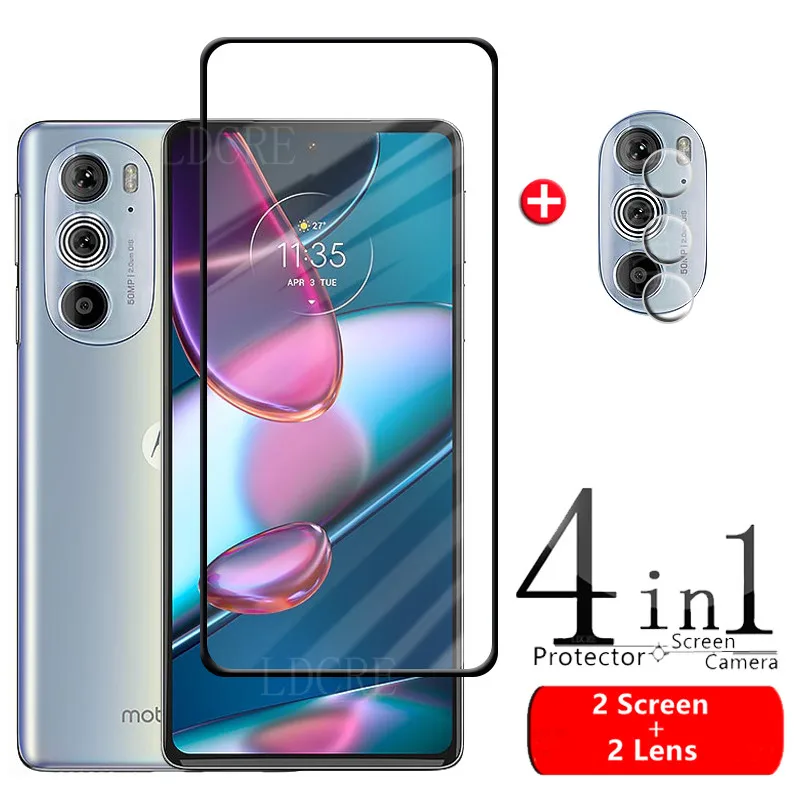 

4-in-1 For Motorola Moto Edge 30 Pro Glass For Moto Edge 30 Pro Tempered Glass Screen Protector For Moto Edge 30 Pro Lens Glass