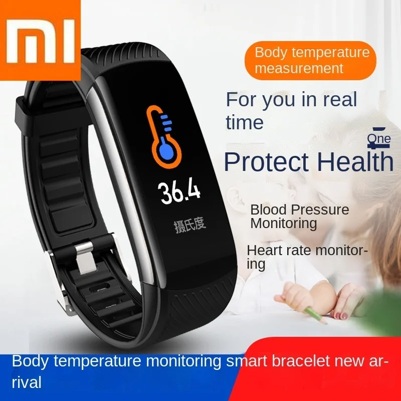 

Браслет-термометр C6t для измерения артериального давления, пульса, кислорода в крови, сна, мониторинга здоровья, умный Браслет Для Xiaomi ticwatch ...