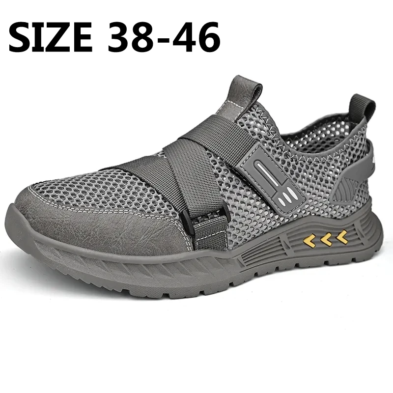 

Мужские летние кроссовки для прогулок на открытом воздухе, новинка, Мужская мягкая повседневная обувь на плоской подошве, удобная обувь для вождения, большой размер 38-46