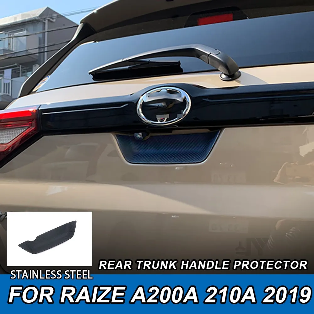

Текстурная крышка из углеродного волокна для Toyota Raize A200A 210A 2019, силиконовые автомобильные аксессуары, задняя ручка багажника, задняя дверная ручка