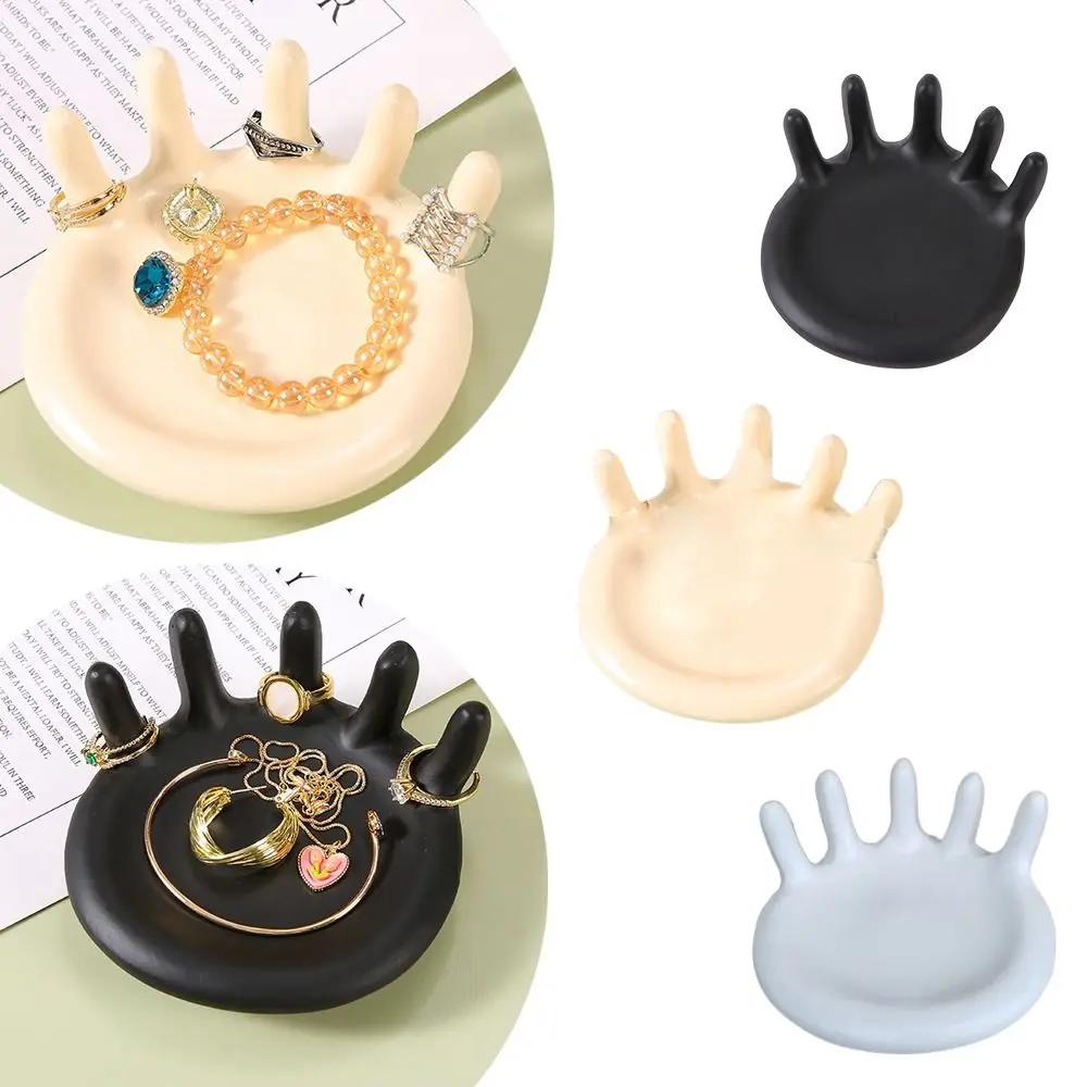 

Palm Shape Ring Necklace Bracelet Plate Universal Jewelry Holder Friends Lovers Gift Decoration for Home