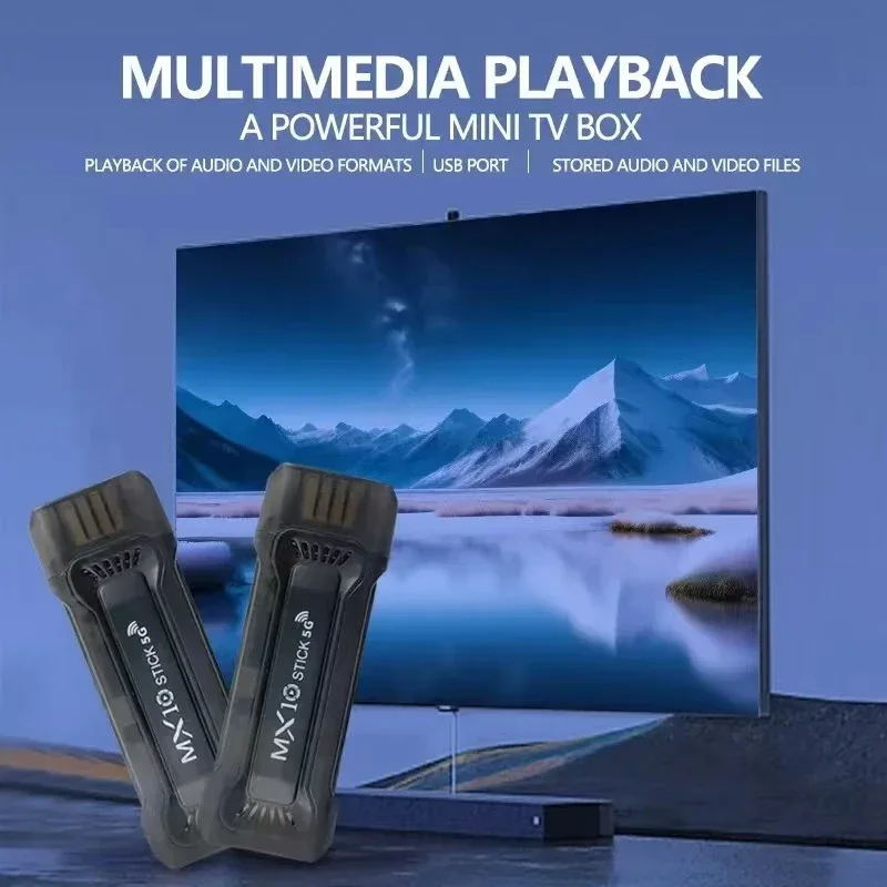 Сетевой медиаплеер Mini MX10 TV stick 2 4 г 5G двойной Wi-Fi Android 11 OS HDRset top 4K 1080p Smart sticks