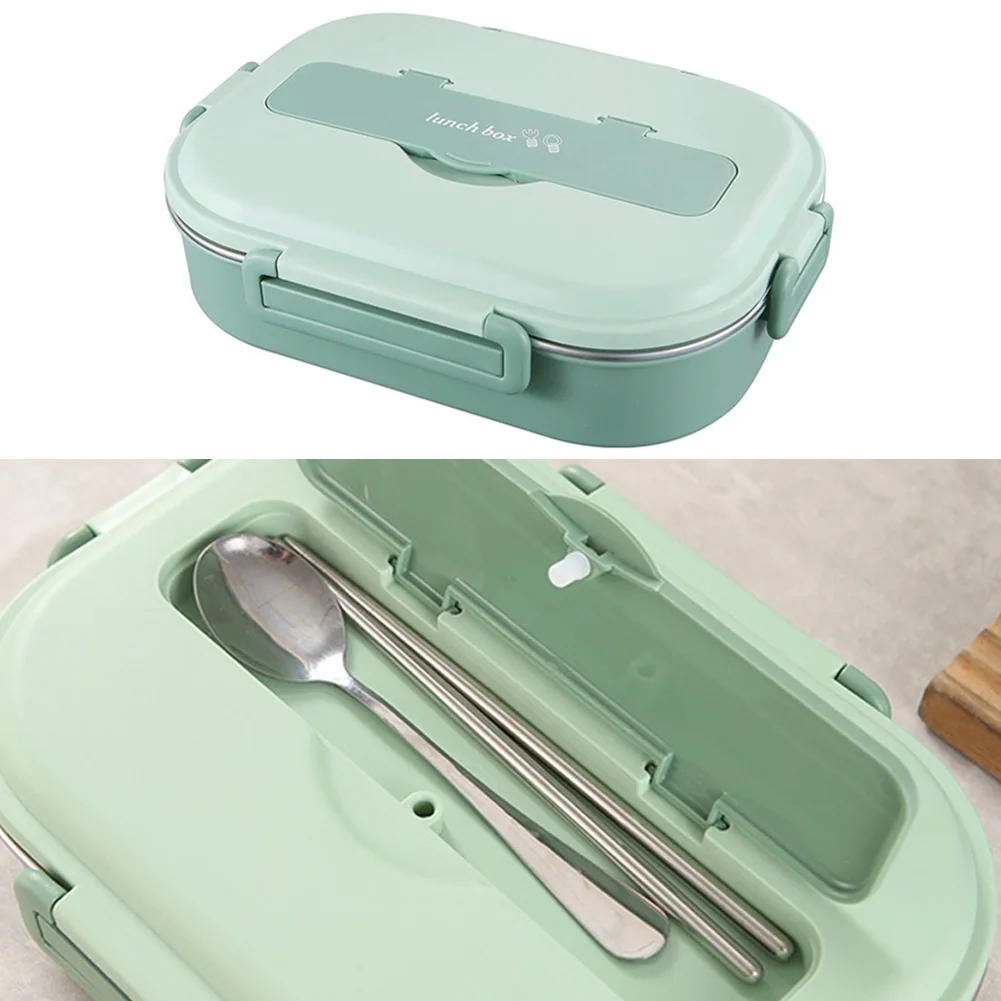 

Stainless Steel Lunch Box Portable Tableware 4/5 Grids Food Storage Containers For Meal Student School Bento Box Cute