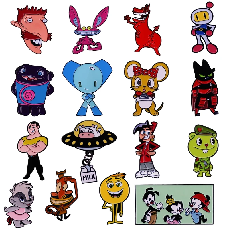 

C3518 Cartoon Cute Enamel Pins Brooches for Clothes Lapel Pins for Backpack Classic Manga Decorative Badges Accessories Gifts