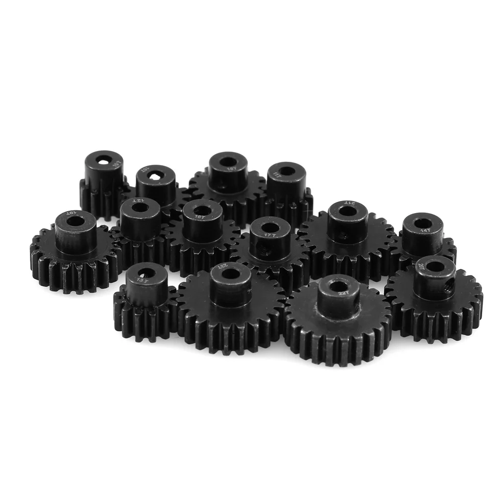 0,8 10T 11T 12T 13T 14T 15T 17T 18T 20T 22T 24T 32P металлическая Шестерня мотора для 1/10 радиоуправляемой модели автомобиля аксессуары для автомобиля