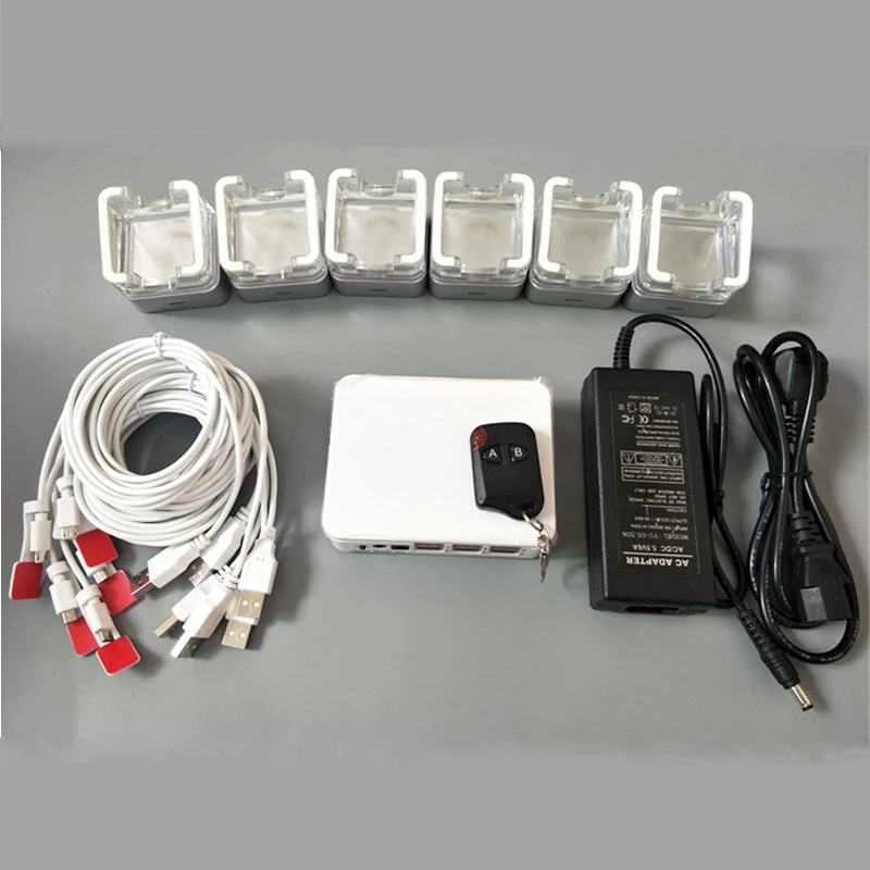 6 8 10 Channel Mobile Phone Security Display Alarm System Cell Phone Retail Store Anti-theft enlarge
