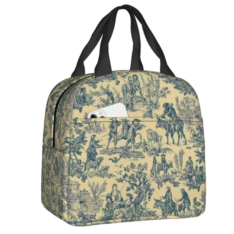 

Изолированная сумка-тоут для ланча, охоты, цветочные мотивы