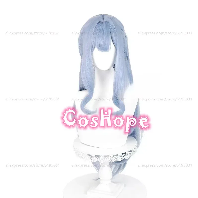 Togawa Sakiko Косплей Парик 84 см Длинный Прямой Серебристо-Синий Аниме Термостойкие
