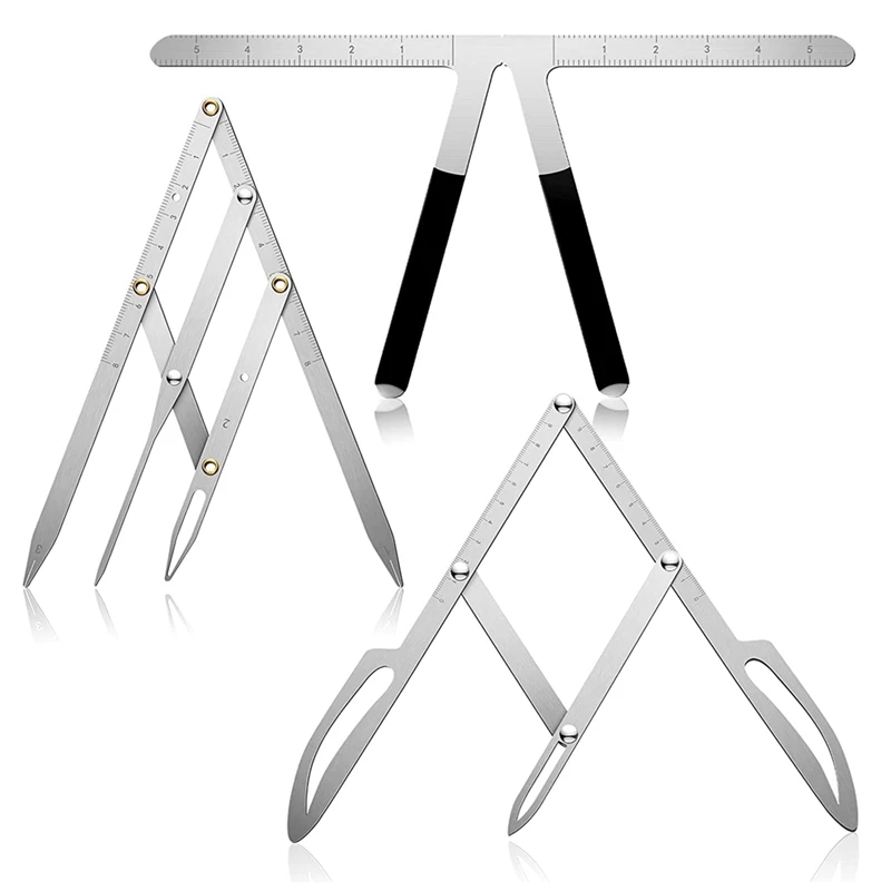 

3 Pieces Eyebrow Ruler Eyebrow Golden Proportion Thrush Ruler Permanent Eyebrow Measuring Tool DIY