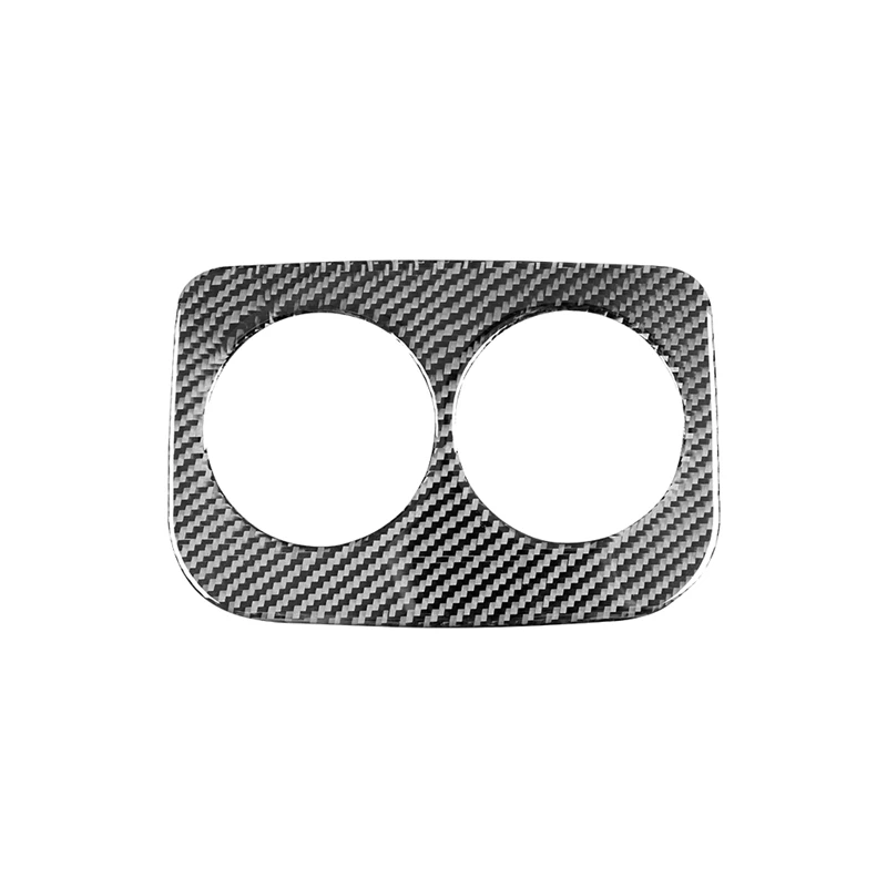 

Carbon Fiber Rear Seat Cup Holder Panel Cover Trim Sticker For Subaru Forester 2013-2018 Accessories