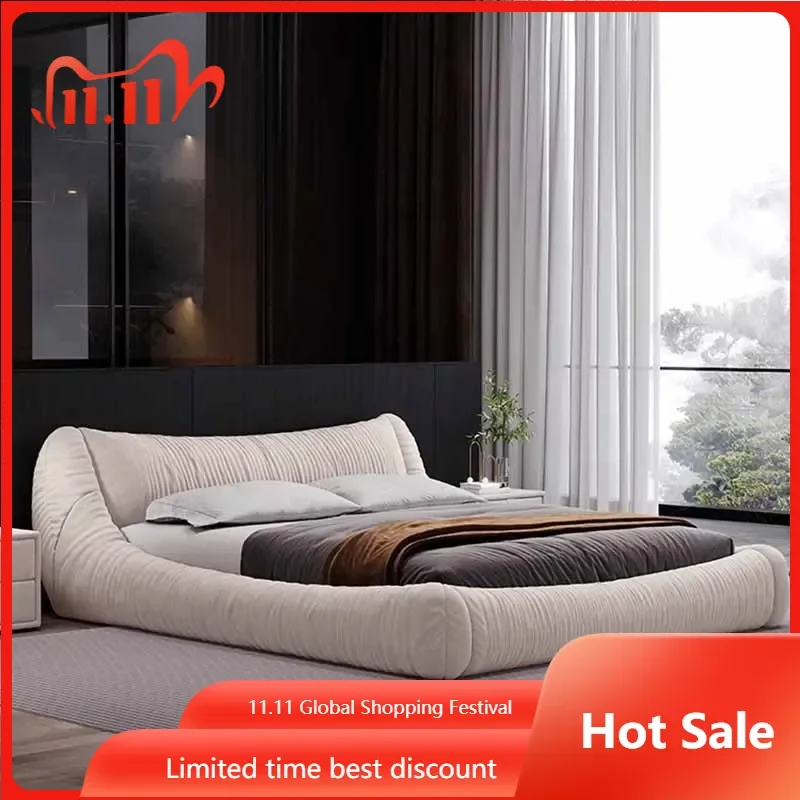 Изголовье двуспальной кровати Европейский дизайнерский пол Полноразмерная