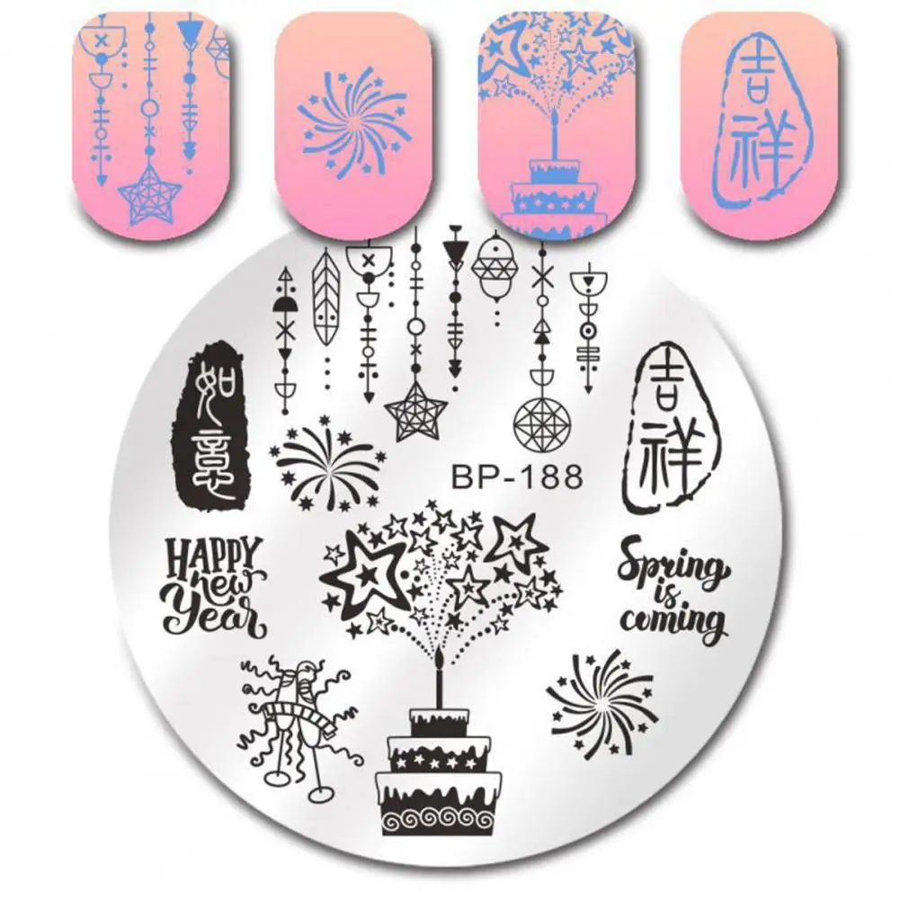 

Delicate Lightweight Clear Engraved Decorative Anti-deform Nail Template for Salon Nail Template Nail Transfer Plate