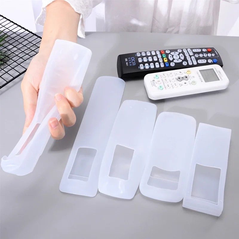 1Pcs Transparent Silicone Remote Control Cover TV Air Condition Remote Control Case Holder Anti-dirt Dust-proof Protective
