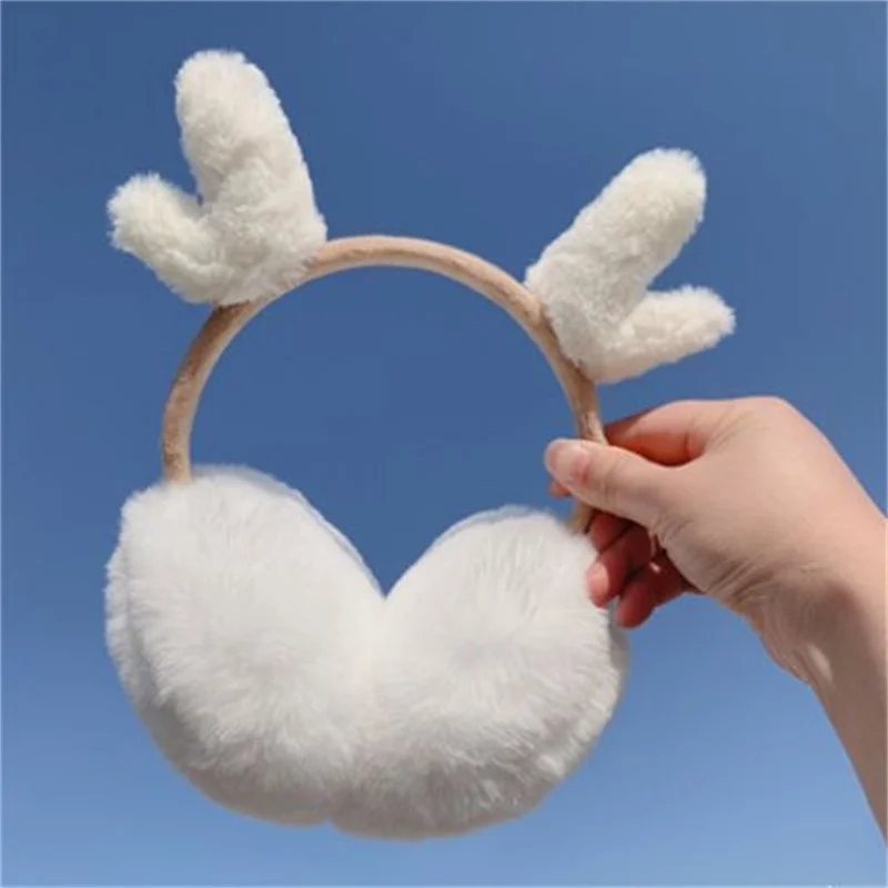 

2022 Winter Warm Ear Muffs Girl Fluffy Earmuffs Women Plush Earmuffs Winter Ear Warmers Solid Color Soft Casual Earlap