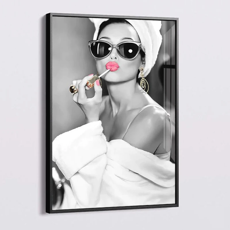 

Famous American Actor Poster Canvas Print Wall Art Painting with Frame Black White Luxury Car Graffiti Perfume Bottle Picture